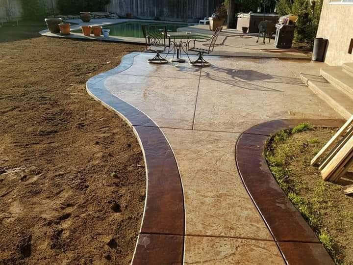 Pool Deck & Stamped Border