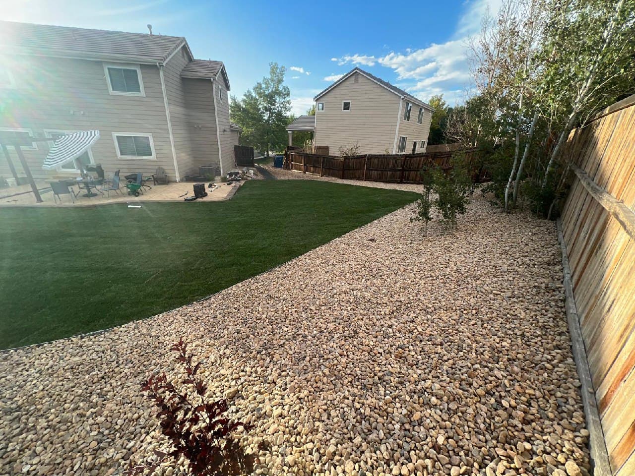 Backyard Turf & Gravel