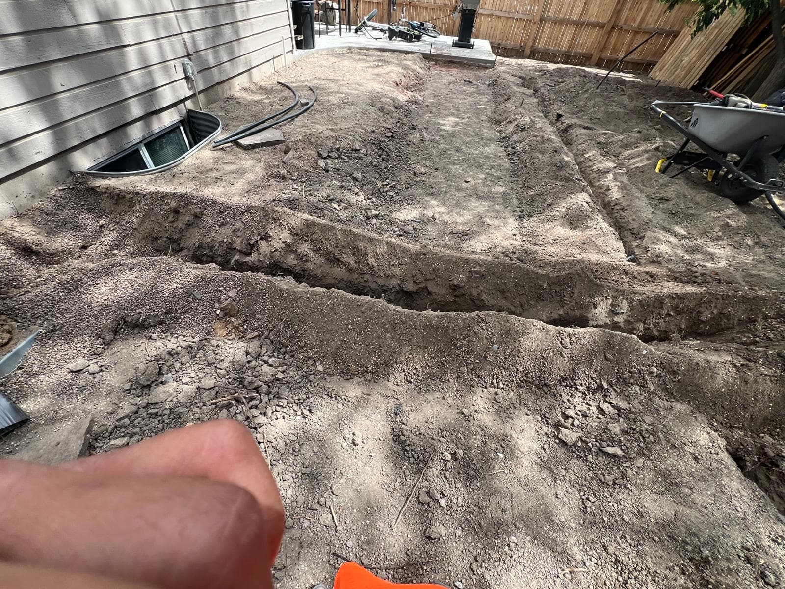 Backyard with Trees & Mulch