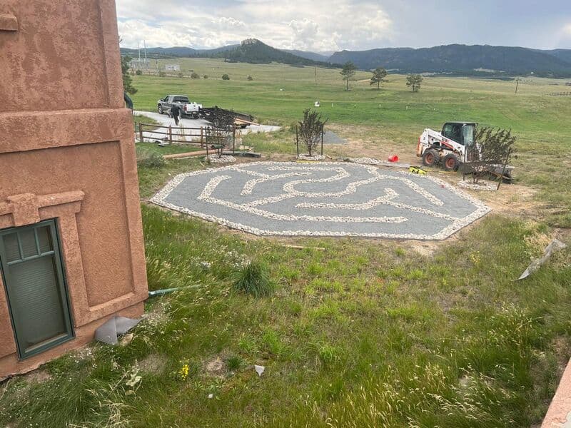 Decorative Rock Labyrinth